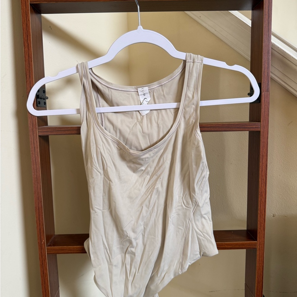 lululemon athletica Cream Scoop Neck Bodysuit